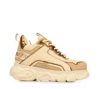 Buffalo Cld Chai Women's Vegan Faux Low Platform Snekr Platforms (Beige, UK 3)