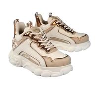 Buffalo Cld Chai Women's Vegan Faux Low Platform Snekr Platforms (Beige, UK 5)