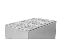 Buffalo Commercial Bain Marie, 7 Compartments with Lids, 150mm Deep, Stainless Steel