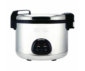 Buffalo Commercial Large Rice Cooker Stainless Steel 2.85kW Capacity - 9Ltr