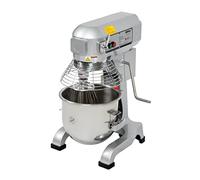 Buffalo Commercial Planetary Mixer 1.1kW 20Ltr, GL191 | Includes heavy-duty whisk, beater, and dough hook attachments with 3-speed manual control for commercial kitchens.