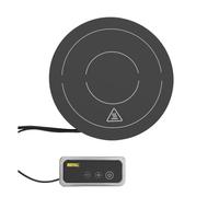 Buffalo 1 kW Compact Induction Heater for Induction Chafer Frame (Sold Separately), Black, Diameter: 245 mm, Cooking Area: 180 mm, Pan Sizes: 120-240 mm, FD059