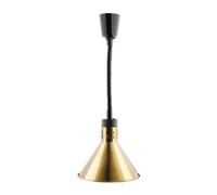 Buffalo 250W Conical Retractable Heat Shade, Gold Finish, Adjustable Cord length: 280-1520 mm, Heat Bulbs Sold Separately, Professional Installation Required, DY465