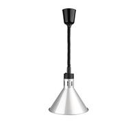 Buffalo 250W Conical Retractable Heat Shade, Silver Finish, Adjustable Cord length: 280-1520 mm, Heat Bulbs Sold Separately, Professional Installation Required, DY464