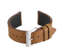 Buffalo Crazy Horse Leather Watch Band Quick Release for Smart Watches 18×16 20×18 22×18 24×22 mm, Seven Colors, Waxed Vintage Top-Grain Leather Strap (Coffee, 22×18 mm)