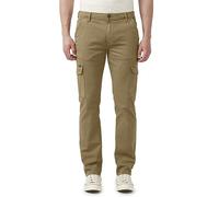Buffalo David Bitton Men's Cargo Joe Pants, Dark Beige, 32W x 32L