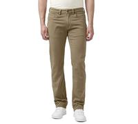 Buffalo David Bitton Men's Non-Denim Straight Leg Six French Terry Pants with Cotton Blend Stretch, Dark Beige, 34W x 32L
