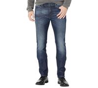 Buffalo David Bitton Men's Slim Ash Jeans, Dark Wash Whiskered and Sanded, 38W x 32L