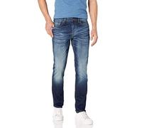 Buffalo David Bitton Men's Slim Ash Jeans, Light Medium Indigo, 34W x 30L