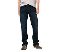 Buffalo David Bitton Men's Slim Boot King Denim Jeans, Whiskered and Sanded Indigo, 32W x 32L