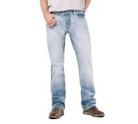 Buffalo David Bitton Men's Slim Boot King Jeans, Crinkled Mid Bluecrinkled Blue, 30W / 30L