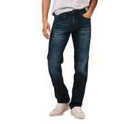 Buffalo David Bitton Men's Straight Six Jeans, Authentic and Deep Indigo, 33W x 32L