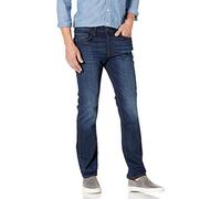 Buffalo David Bitton Men's Straight Six Jeans, Authentic and Sanded Indigo, 32W x 32L