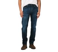 Buffalo David Bitton Men's Straight Six Jeans, Authentic and Sanded Indigo, 36W x 34L