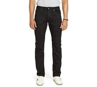 Buffalo David Bitton Men's Straight Six Jeans, Crinkled and Dark Black, 38W x 30L
