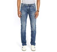 Buffalo David Bitton Men's Straight Six Jeans, Crinkled and Sanded Indigo, 33W x 30L
