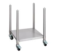 Buffalo Stand for Professional Chargrill, Stainless Steel, Size: 668(H) mm, Adjustable Feet for Uneven Surfaces, Includes Castors - Front 2 Braked, DH525