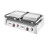 Buffalo Double Contact Grill Flat Base Ribbed Top Plate