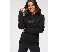 Buffalo Dropped Shoulder Print Hoodie Black