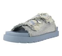 Buffalo EVE ARI Spark Women's Mules Blue Textile Synthetic Mix, blue, 5 UK
