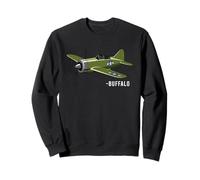 Buffalo Fighter Plane WWII Warbird Military Aviation History Sweatshirt