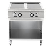 Buffalo Freestanding 4 Zone Induction Hob CU488, Black & Stainless, 4x 3
