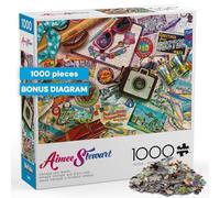 Buffalo Games - 1000 Piece Aimee Stewart Vintage USA Travel Jigsaw Puzzle Challenging and Colorful Puzzle for Adults - Precision-Cut Pieces, Beautiful Artwork, and Hours of Relaxing Fun
