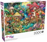 Buffalo Games - Aimee Stewart - Merry Mushroom Village Picnic - 2000 Piece Jigsaw Puzzle for Adults Challenging Puzzle Perfect for Game Nights - Finished Puzzle Size is 38.50 x 26.50
