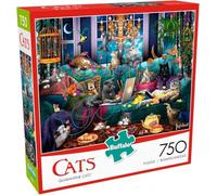 Buffalo Games - Brigid Ashwood - Quarantine Cats - 750 Piece Jigsaw Puzzle For Adults -Challenging Puzzle Perfect for Game Nights - Finished Size is 24.00 x 18.00