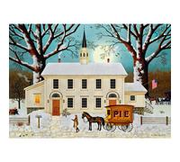Buffalo Games - Charles Wysocki - A Pie for The Parson - 300 Piece Jigsaw Puzzle for Families Challenging Puzzle Perfect for Game Nights - Finished Pu