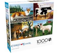 Buffalo Games - Charles Wysocki - Animal Collage - 1000 Piece Jigsaw Puzzle for Adults Challenging Puzzle Perfect for Game Nights - Finished Size 26.75 x 19.75