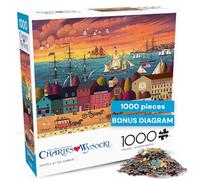 Buffalo Games - Charles Wysocki - Hoopla at The Harbor - 1000 Piece Jigsaw Puzzle for Adults Challenging Puzzle Perfect for Game Nights - Finished Puzzle Size is 26.75 x 19.75