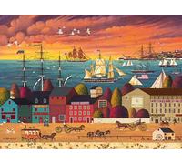 Buffalo Games - Charles Wysocki - Hoopla at The Harbor - 1000 Piece Jigsaw Puzzle for Adults Challenging Puzzle Perfect for Game Nights - Finished Puzzle Size is 26.75 x 19.75