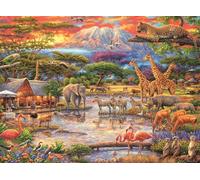 Buffalo Games - Chuck Pinson - Wild Africa - 1000 Piece Jigsaw Puzzle for Adults Challenging Puzzle Perfect for Game Nights - Finished Size 26.75 x 19.75