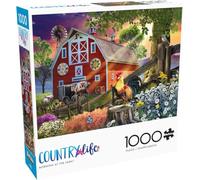 Buffalo Games - Country Life - Morning at The Farm - 1000 Piece Jigsaw Puzzle for Adults Challenging Puzzle Perfect for Game Nights - 1000 Piece Finished Size is 26.75 x 19.75