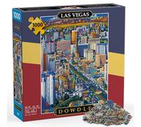 Buffalo Games - Dowdle Las Vegas - 1000-Piece Jigsaw Puzzle, Colorful Cityscape Illustration, Includes Bonus Poster