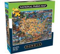 Buffalo Games - Dowdle - National Parks Map - 1000 Piece Jigsaw Puzzle for Adults Challenging Puzzle Perfect for Game Nights