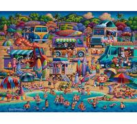 Buffalo Games - Dowdle - Shrimp Trucks - 1000 Piece Jigsaw Puzzle for Adults -Challenging Puzzle Perfect for Game Nights - Finished Size is 26.75 x 19.75