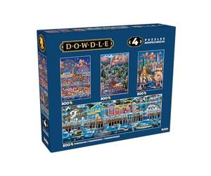 Buffalo Games - Eric Dowdle - 4 X 1 Multipack - Dowdle 4 in 1 Multipack - Multipack Jigsaw Puzzles for Adults - Challenging Puzzle Perfect for Game Nights - Finished Size Varies