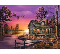 Buffalo Games - Geno Peoples - Lakeside Living - 1000 Piece Jigsaw Puzzle for Adults Challenging Puzzle Perfect for Game Nights - Finished Puzzle Size is 26.75 x 19.75