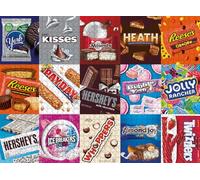 Buffalo Games - Hershey's- Hershey Candy Grid - 1000 Piece Jigsaw Puzzle for Adults - Challenging Puzzle Perfect for Game Nights - Finished Size is 26.75 x 19.75