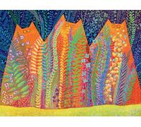 Buffalo Games - Kathryn Kramer Waters - Three Cats in The Garden - 750 Piece Jigsaw Puzzle for Adults Challenging Puzzle Perfect for Game Nights - Finished Puzzle Size is 24.00 x 18.00