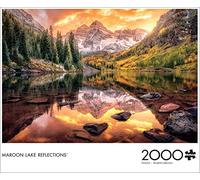 Buffalo Games - Maroon Lake Reflections - Joshua Snow - 2000 Piece Jigsaw Puzzle for Adults - Scenic Nature Puzzle, Challenging Mountain Landscape, Bonus Poster Included, Finished Size 38.50 x 26.50