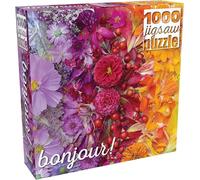 Buffalo Games - Meghan Crandall - Bonjour - Gradient Flora - 1000 Piece Jigsaw Puzzle for Adults Challenging Puzzle Perfect for Game Nights - Finished Puzzle Size is 26.75 x 19.75