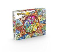Buffalo Games - Pokémon Stained Glass Starters 1000 Piece Jigsaw Puzzle, Starter Pokémon Mosaic Artwork, Silver Select Edition