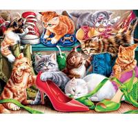 Buffalo Games - Shoe Closet Kittens - 750 Piece Jigsaw Puzzle for Adults -Challenging Puzzle Perfect for Game Nights - Finished Size is 24 x 18
