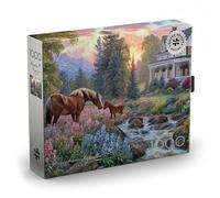 Buffalo Games - Silver Select - Abraham Hunter - Floral Pasture - 1000 Piece Jigsaw Puzzle for Adults -Challenging Puzzle Perfect for Game Nights - Finished Size is 26.75 x 19.75