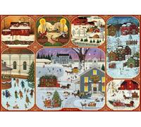 Buffalo Games - Silver Select Charles Wysocki Winter Collage 2000 Piece Jigsaw Puzzle Colorful Puzzle for Adults - Precision-Cut Pieces, Beautiful Artwork, and Hours of Relaxing Fun