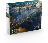 Buffalo Games - Silver Select - Thomas Kinkade - Moonlight Over Manhattan - 1000 Piece Jigsaw Puzzle for Adults - Challenging Puzzle Perfect for Game Nights - Finished Size is 26.75 x 19.75