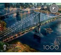 Buffalo Games - Silver Select - Thomas Kinkade - Moonlight Over Manhattan - 1000 Piece Jigsaw Puzzle for Adults - Challenging Puzzle Perfect for Game Nights - Finished Size is 26.75 x 19.75